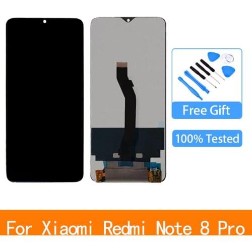 New 6.53" For Xiaomi Redmi Note 8 Pro LCD Display Screen Frame+Touch Screen Panel Digitizer For Redmi Note8 Pro M1906G7I lcd