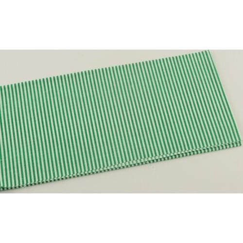 1 piece 50cmx50cm white and green strips designs sewing bedding cotton fabric pre-cut fat quarter quilting crafts home textile