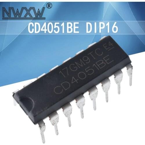 10pcs/lot CD4051BE HEF/HCF/CD4051 in-line DIP-16 eight choose one analog switch 4051