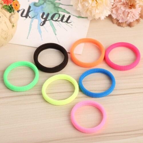 10Pcs Women Girls 4CM Elastic Hair Band Colors Nylon Ties Gum Headband Holder Rubber Bands Ponytail Scrunchie Hair Accessories