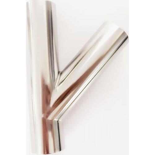 108mm 4.25" Pipe OD Butt Welding Oblique Y-Shaped 3 Way SUS 304 Stainless Sanitary Fitting Spliter Homebrew Beer Wine