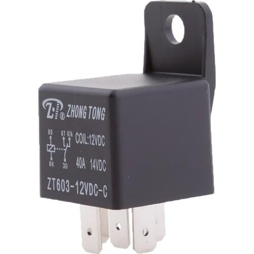 12V 40A 5-Pin SPDT Contacts Automotive Changeover Relay With Bracket