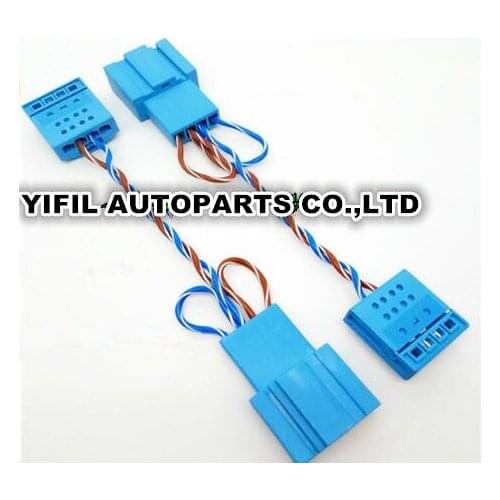 2sets/lot 4 Pin 4 Way Male And Female Woofer Connector Plug With Cable Wire Pigtail For BMW