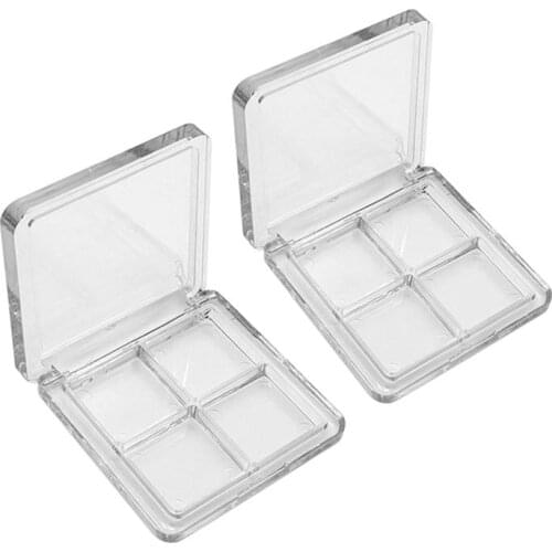 2pcs Empty Eyeshadow Dishes Diy Eyeshadow Palettes Eyeshadow Makeup Storage Box For Women Girls Beginners