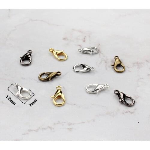 20pc 10/12/14/16/18/20mm Fashion Jewelry Findings,Alloy antique bronze/gold lobster clasp Hooks for necklace&bracelet chain