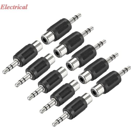3.5mm Male to RCA Female Stereo Connector Audio Video Adapter Coupler