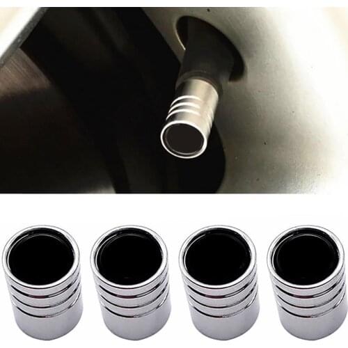 4Pcs Tire Valve Stem Cover Anti-dust Rust-proof Silver Color Stainless Steel Air Valve Cover for Benz Car Accessories