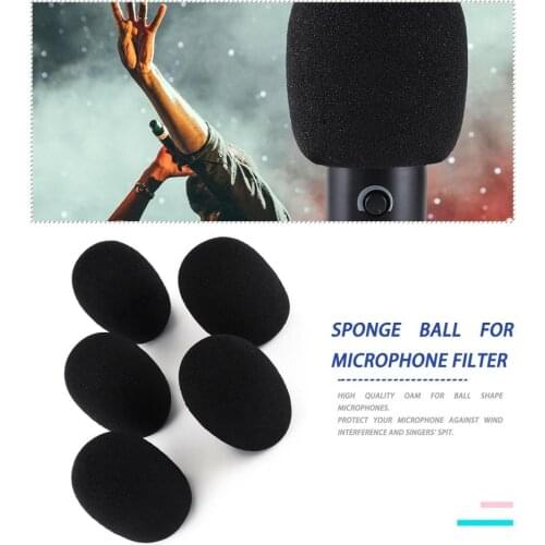 5pcs microphone Replacement Foam Microphone Cover Mic Cover Windshield Headset Wind Shield Filter Mic Cover Foam