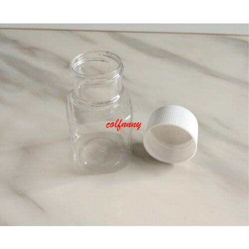 500pcs/lot Fast Shipping 30g /30ml 60g/60ml Plastic Empty Bottle Square Pet Medicine Pill Sample Packaging Bottles
