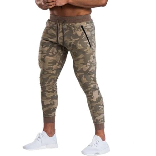 New Arrival Men Camouflage Jogging Pants Elastic Drawstring Waist Trousers And Daily And Sports Side Zipper Pocket Track Pants