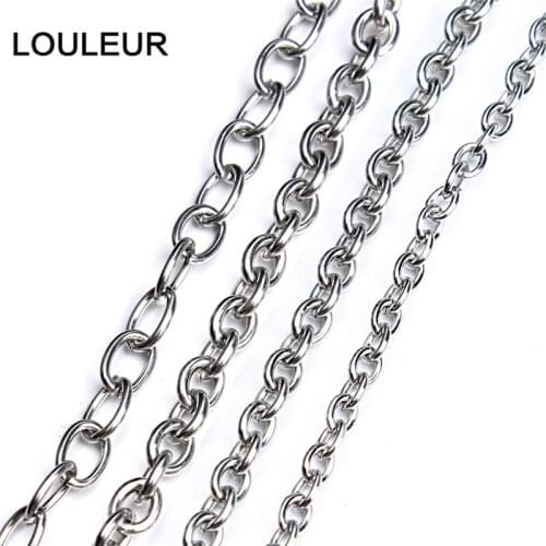 5m/lot 3 4 5 6 mm Stainless Steel O Link Chain Bulk Women Mens Chain Necklace Bulk Link Chains for Necklace Jewelry Making