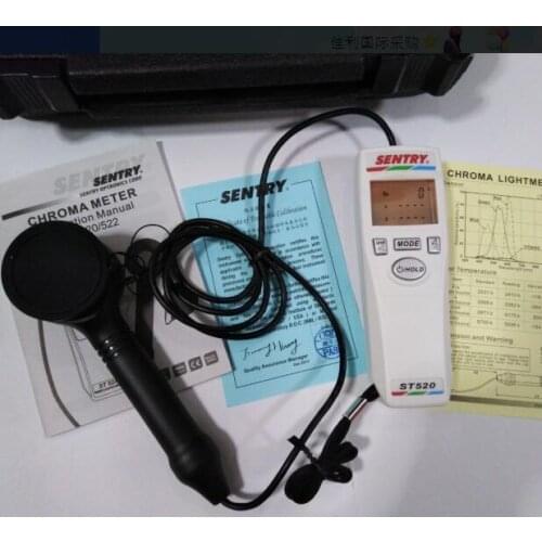 Chroma Light Meter SENTRY ST-520 temperature brightness LED lamps tester Color Meter ST520 digital lux Meter
