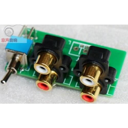 Two-choice audio switching board, 2-way signal switching board, two-choice audio switching board