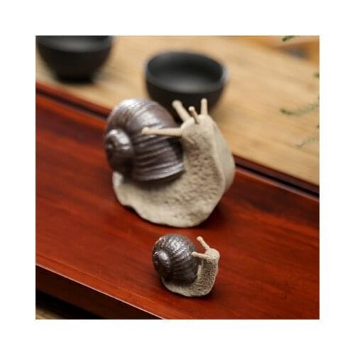 Ceramic Small Snail Decoration Home Decoration Bonsai Micro Landscape Living Room Tea Pet Desk Decoration