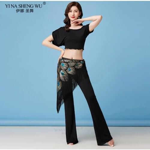 Belly Dance Costume Practice Set Performance Top&Pants 2 pcs Indian Clothing Lady Bellydance Belt Dance Wear Professional Women