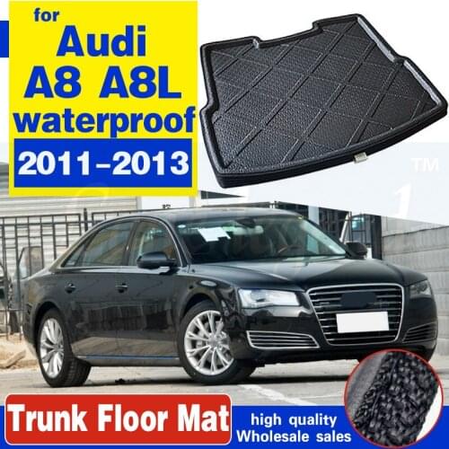 For Audi A8 A8L 2011 2012 2013 Boot Tray Cargo Liner Rear Trunk Floor Mat Carpet Luggage Cargo Tray Car Accessory