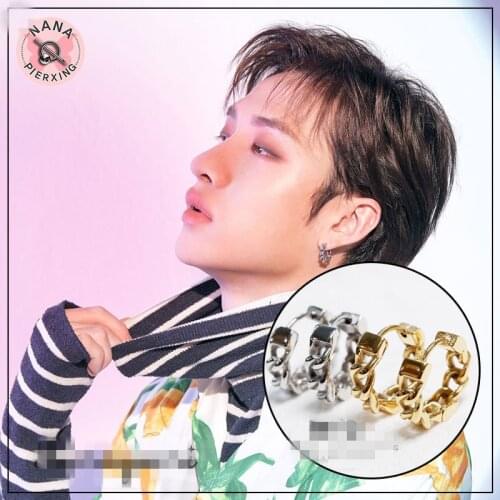 KPOP Stray Kids Combination Captain Fang Can With The Same Earrings Chain Earrings Chain
