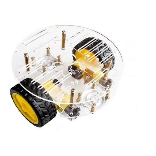 DIY Two Wheel Drive Round Double-Deck Smart Robot Car Chassis Kit For Arduino