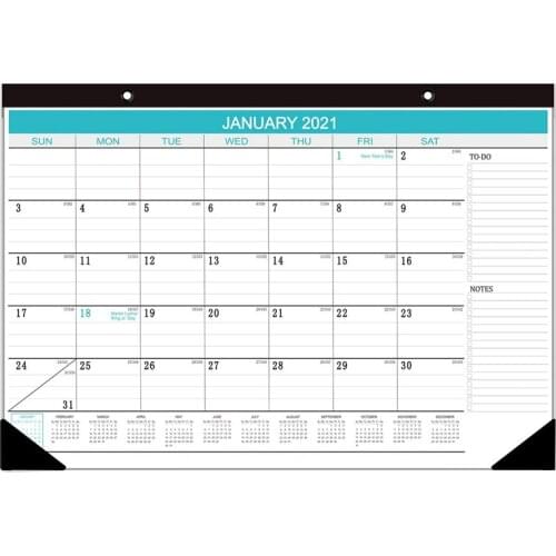 2021 Desk Calendar 12 Months Monthly Planner Memo Daily Agenda Office