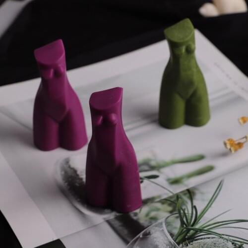 New Nordic Style Art Body Candle Mold DIY Fondant Silicone Mold Candle Making Kit Plaster Mold Resin Molds