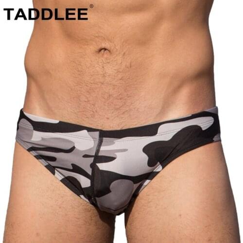 Taddlee Sexy Mens Swimwear Swimsuits Swim Briefs Bikini Men Swimming Surf Board Boxer Trunks Shorts Camo Bathing Suits Gay 2018