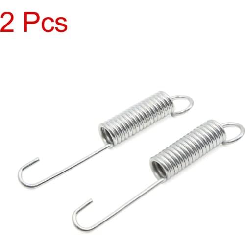 Uxcell 2pcs Silver Tone Metal Motorcycle Foot Kickstand Side Stand Spring for CG125