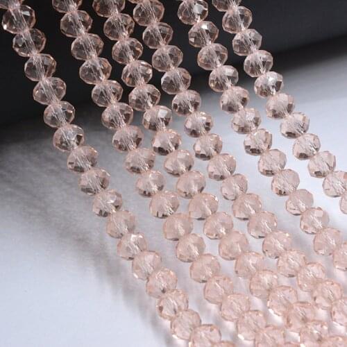 6*8mm FLTMRH Crystal Glass Beads 70Pcs/Lot 028 Rondelle Faceted Loose Spacer Beads for DIY Jewelry Making Wholesale