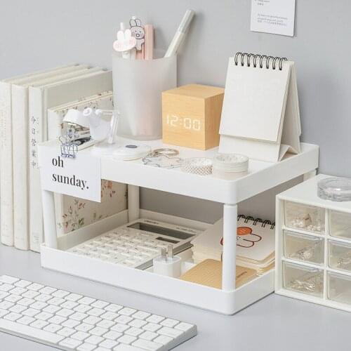 Cosmetics Storage Rack Office Shelf Desk Organizer Stationary Container Sundries Stand Kitchen Bathroom Accessories