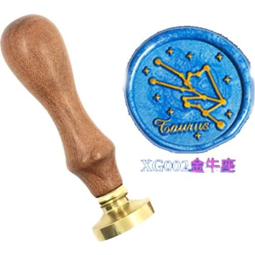 Star zodiac signs wax seal copper brass stamp wood handle,DIY Scrapbooking Hydrangea copper head,Vintage spoon high quality02