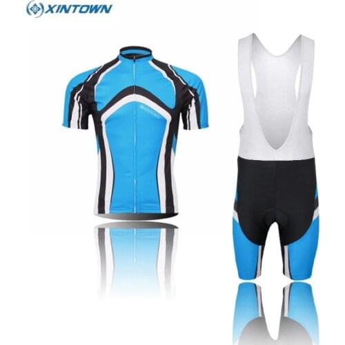 XINTOWN Team Blue Cycling Jersey Ropa Ciclismo Cycling (Bib )Shorts Bike Team Kit High Quality Cycling Clothing Set