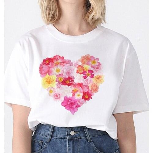 Ladies Summer Casual T-Shirt Oversized T-Shirt Top Tees Harajuku Korean Graphic Tops Kawaii Short-Sleeved Female T-Shirt