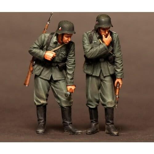 1/35 Resin Figures Model kits Fantasy model German infantrymans 2 figures Unassambled Unpainted 173