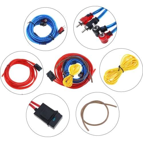 1 Sets 175 Core 4M PVC + Copper Clad Aluminum Car Power Amplifier Audio Line Speaker Cables Power Line for Car / Motorcycle