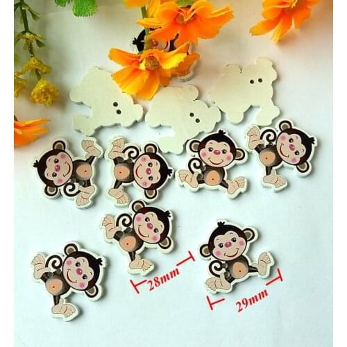 120pcs 28*29mm wooden buttons for craft scrapbooking accessories sewing buttons decorative botoes