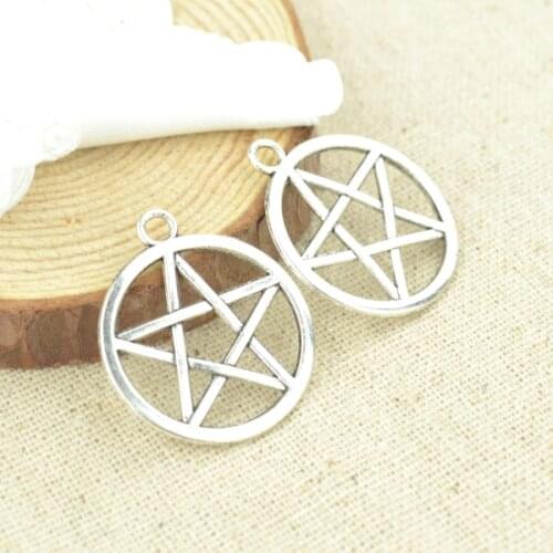 15 Pcs 28*24 mm Zinc Alloy star Charm Antique Tibetan Silver Pendant Jewelry Products Diy Pendants For Necklace Bracelets 2381