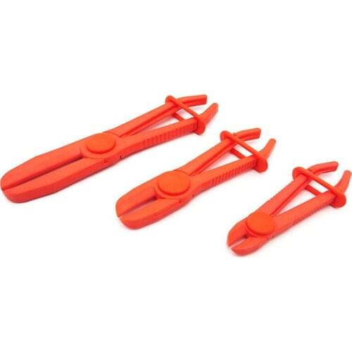 3pcs Flexible Nylon Hose Clamp Mixed Sizes Fuel Hose Tool Set Kit Pinching Off Pliers