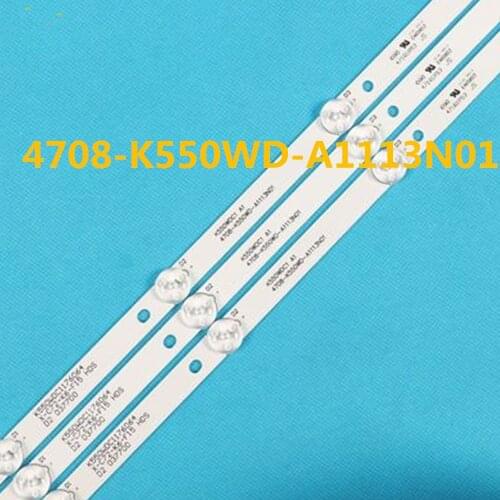 8PCS/ set LED Backlight strip 6 lamp For Ph ilips 55"TV K550WDC1 A1 55PUF6092 4708-K55WDC-A1113N01 K550WD-A2113N01