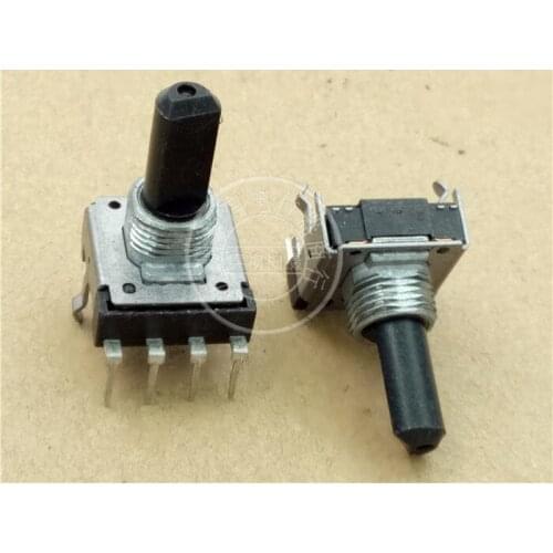Acoustic potentiometer Volume encoder Upright 4 foot Step 24 point Handle with thread length 20MM switch
