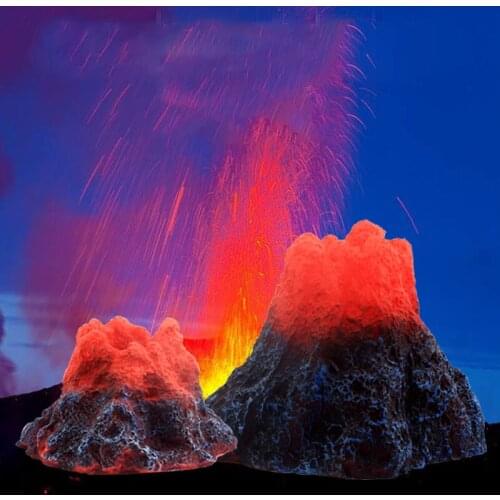 Volcano Shape Vortex Oxygen Bubble Aquarium And Fish Tank Accessories Aquarium Fish Live Air Rocks Pump Resin Toys Decoration