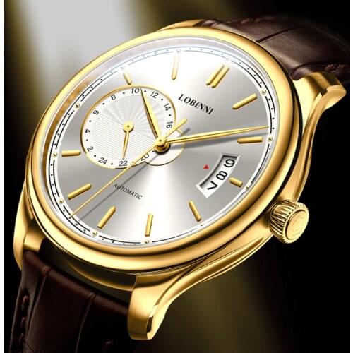 Switzerland Business Men Mechanical Wristwatch Top Haiou Movement Automatic Men Watches gold Waterproof часы наручные мужские