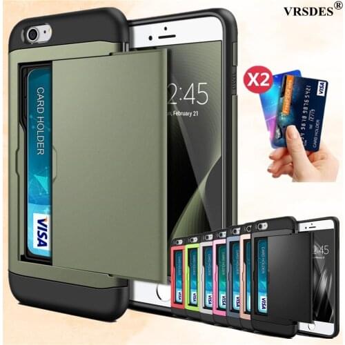For iPhone 8 7 6 6S Plus 11Pro 5.8 11 6.1 11Pro MAX 6.5 X XR Slide Business Armor Wallet Card Slots Cover For iPhone XS MAX 5 SE