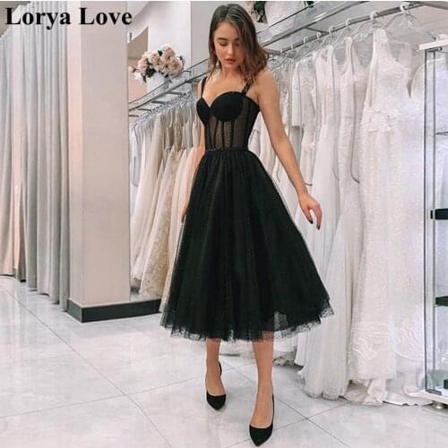 Cocktail Dresses 2020 Tulle Formal Party Short Prom Gowns Black Homecoming Vestidos De Gala Sexy Women Graduation Maxi Dress