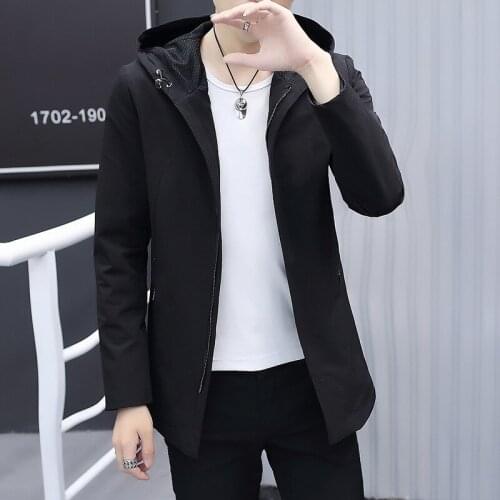 Jacket men s business casual hooded pure color hot style big size season thin coat high quality men s clothing