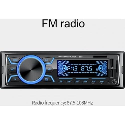 50% Hot Sales 5008 12V Car MP3 Player Dual USB Quick Charging Bluetooth Hands-free Radio Player for Vehicles