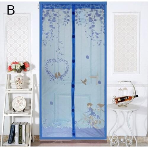 Magnetic Door Mesh Curtain Insect Mosquito Net Screen Bug Fly Guard Soft Cartoon JW