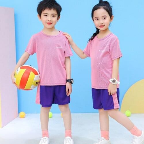 Children Football Jerseys Kits boys girls sportwear kids youth Summer training suits Uniforms Quick-dry Soccer Jerseys