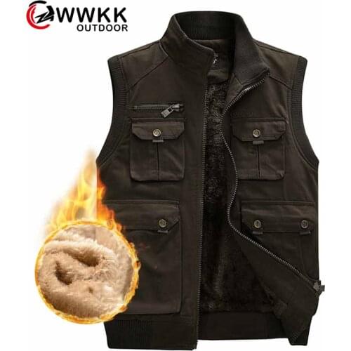 WWKK Male New Winter Ski Sports Mens Outdoor Waterproof Hiking Trekking Climbing Hooded Coats Vest Waistcoat Hunting Photography