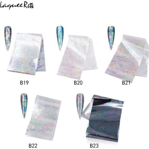 5Pcs Nail Art Sticker 3D DIY Fashion Women Nail Vinyls Glass Nail Art Manicure Stencil Stickers Stamp Template Decals Tool