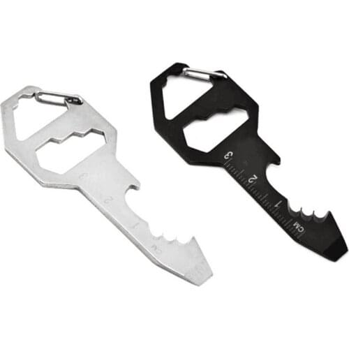 New Keychain Bottle Opener Multi Tool 6 Tools in 1 Carry Pocket and Backpack Tool