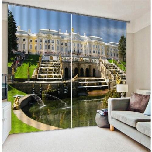 Customized Lavender Luxury 3D Blackout Window Curtain Drapes For Living room Bed room Hotel Wall Tapestry Cortinas